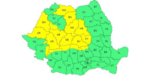 Aten Ionare Meteorologic Cod Galben Pentru Mai