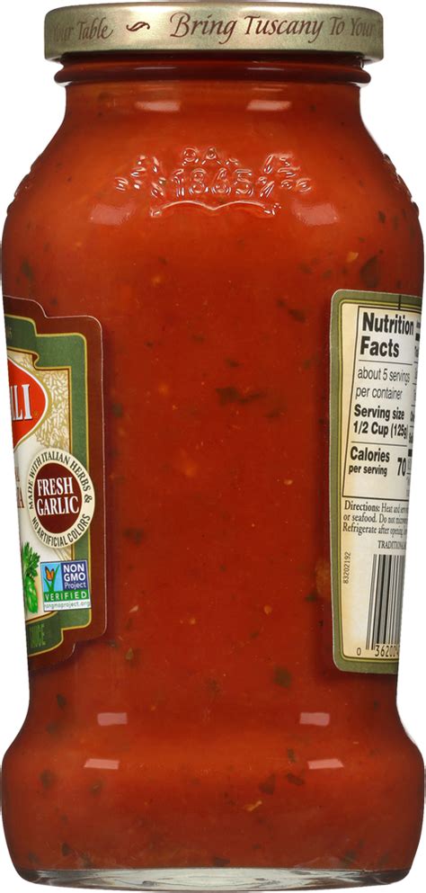 Bertolli Sauce Traditional Marinara Planogram Right