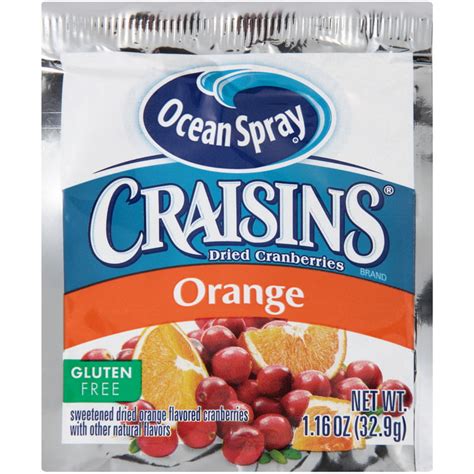 Ocean Spray Craisins Dried Cranberries Orange 116 Ounce Pack Of 200