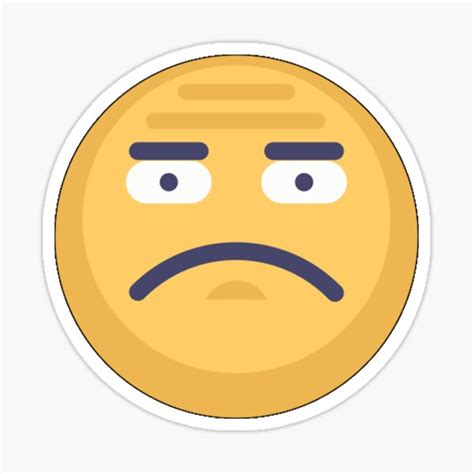 "Grumpy Emoji Sticker" Sticker for Sale by Klay70 | Redbubble