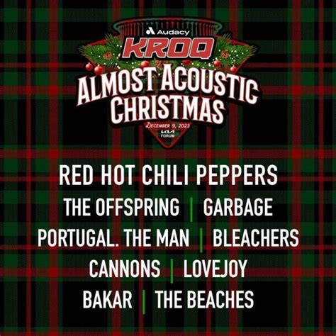 Red Hot Chili Peppers The Offspring Garbage More At KROQ S Almost Acoustic Christmas On Dec