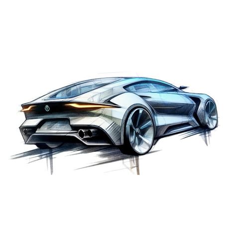 Premium AI Image | sketch silhouette of futuristic sedan Car all side ...