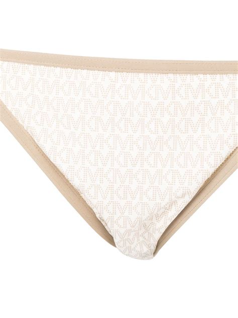 Michael Kors Monogram Print Tied Bikini Bottoms Farfetch