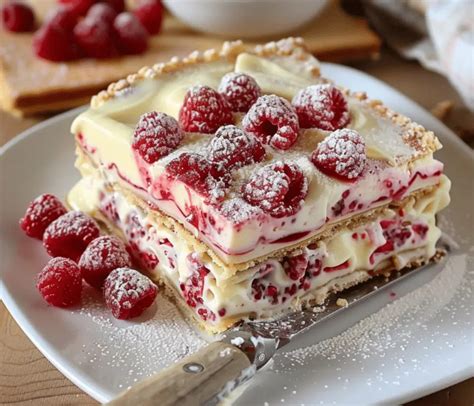 Lasagne D Licieuse Au Chocolat Blanc Et Aux Framboises Un Dessert