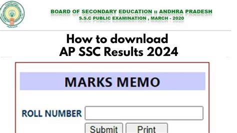 Ssc Marks Memo Ap 2024 How To Download Ap 10th Class Results 2024 Marks Memo