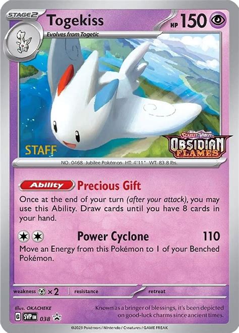 Togekiss 038 Staff Sv Scarlet And Violet Promo Cards Pokemon