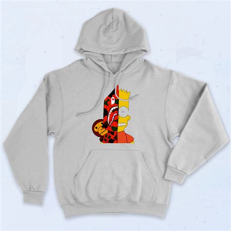 Bart Simpson Bape Baby Milo Hoodie On Sale - 90sclothes.com