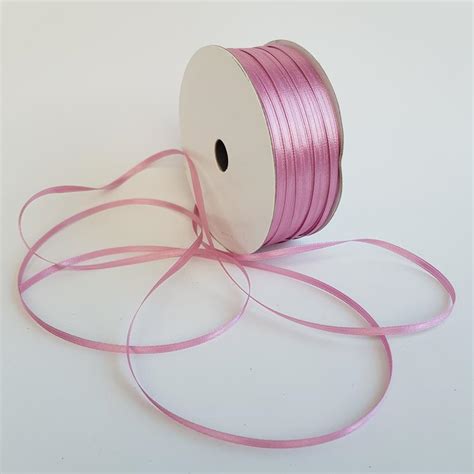 Satin Ribbon Double Sided 3mm Dusty Pink Desflora