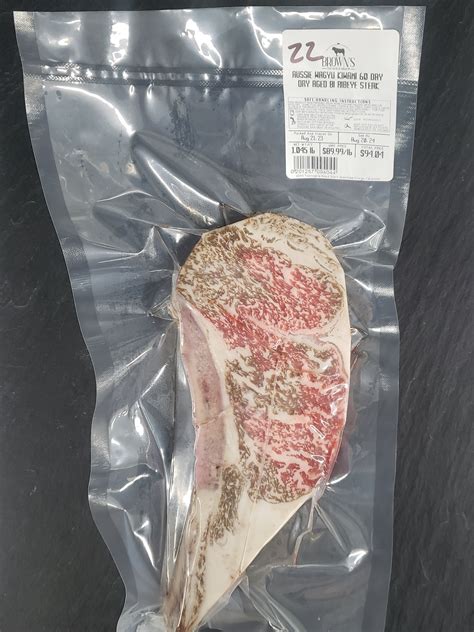 Kiwami 60 Day Dry Aged Bi Ribeye Steak 22 Browns Top Shelf Meats