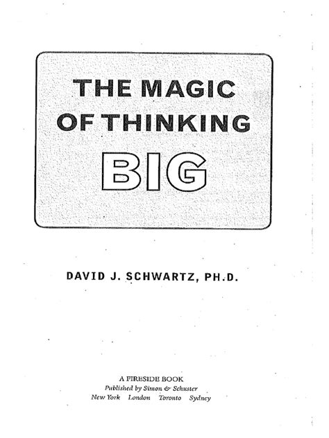 magic  thinking big david  schwartz  thought