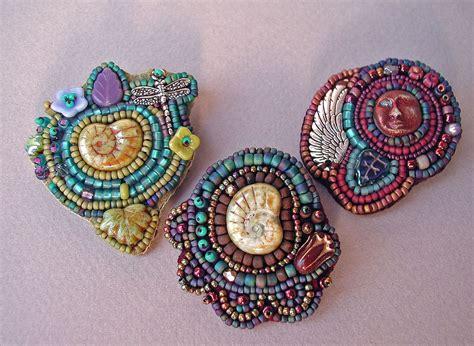 Art Nouveau Beaded Pin Avec Images Broche Barrettes