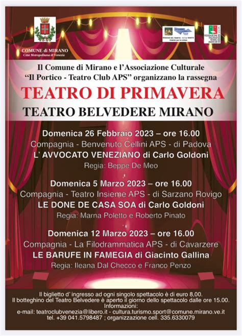 Teatro Di Primavera Da Domenica Febbraio Al Teatro Belvedere