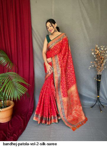 Ynf Bandhej Patola Vol Silk Saree C