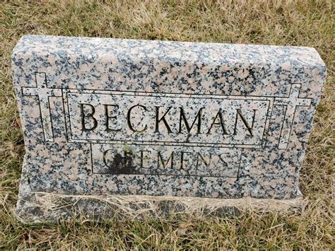 Clemens Beckman 1917 1930 Mémorial Find a Grave