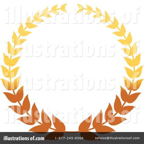 Golden Wreath Clipart #1390162 - Illustration by Vector Tradition SM