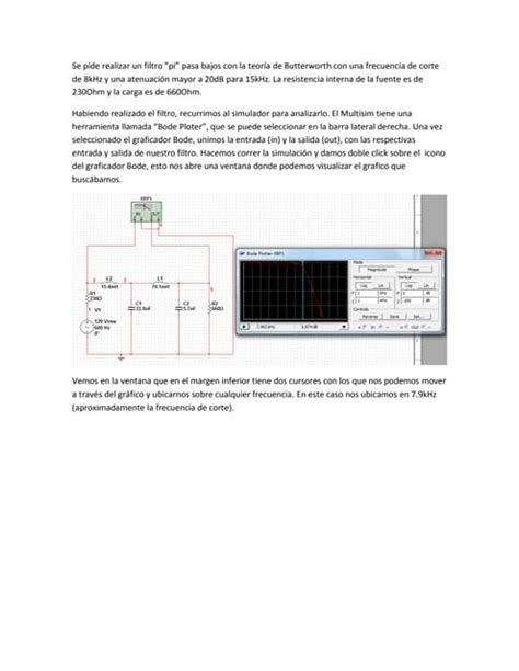 Filtro Butterworth Pasa Bajos 8khz Simulación Multisim Pdf