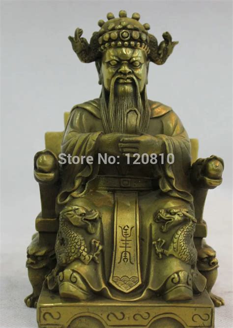 Chinese Pure Brass God Of Rain In Chinese Mythology Dragon King Long