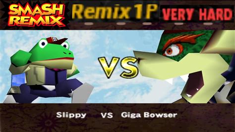 Smash Remix Classic Mode Remix 1P Gameplay With Slippy VERY HARD