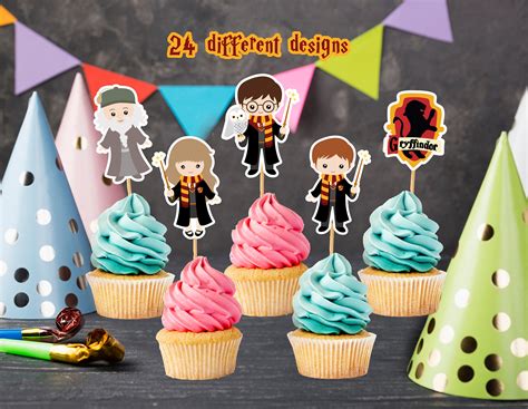 Harry Potter Cupcake Topper Harry Potter Fiesta De Etsy