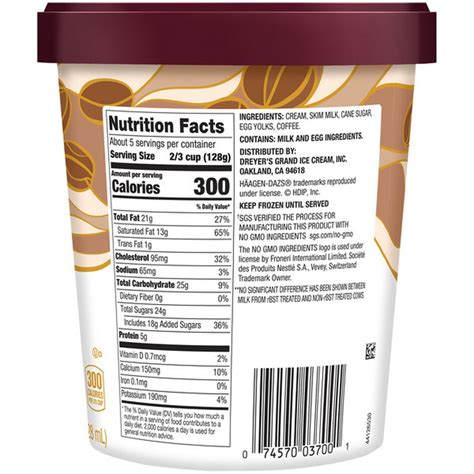 Haagen Dazs Coffee Ice Cream 28 Fl Oz Instacart