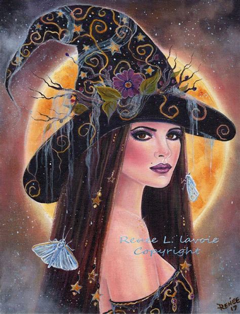 Philomena Halloween Spooky Witch Print With Full Moon By Etsy Fantasy Art Women Witch