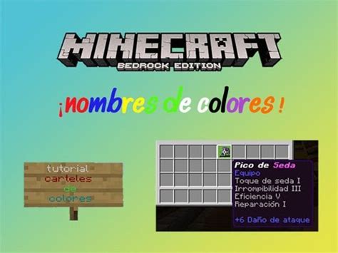 Como Ponerle Nombres De Colores A Tus Items Mobs Carteles Minecraft