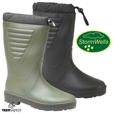 Stormwells Fleece Fur Lined Cold Work Winter Thermal Wellington Boots