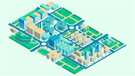 Isometric city illustration on Behance