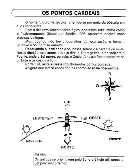 Atividades Pontos Cardeais E Colaterais Para Imprimir Online