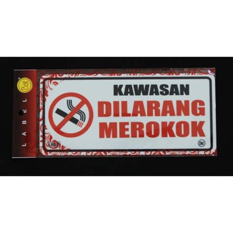 Jual Label Akrilik Kawasan Dilarang Merokok Besar Kota Surabaya