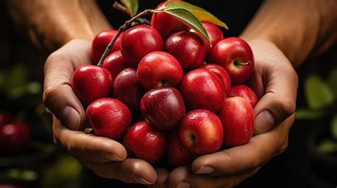 Premium AI Image | Farmer Harvesting Apples