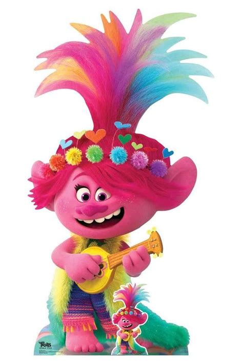 Princess Poppy With Ukulele Official Trolls World Tour Mini Cardboard ...