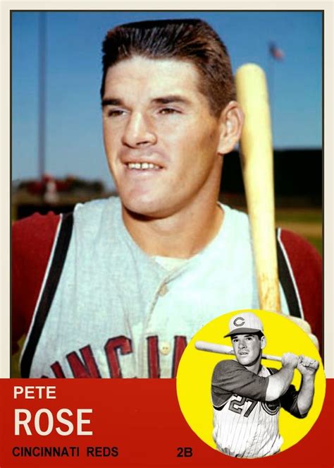 1963 Topps Pete Rose By Bob Lemke Card That Never Was Vintage