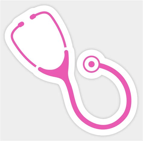 Hot Pink Stethoscope Sticker Pink Stethoscope Stickers Cute Stickers