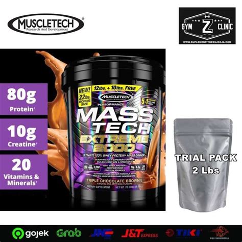 Promo Muscletech Mass Tech Extreme Trial Pack Lbs Gainer Diskon