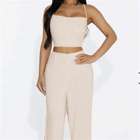 Naked Wardrobe The Linen Wide Leg Pant Brand New Depop