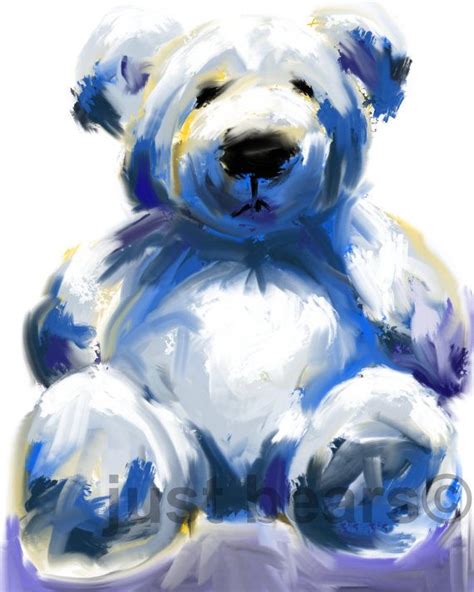 Bear Teddy Bear Painting 8 X 10 Art Print By Justbears On Etsy 25