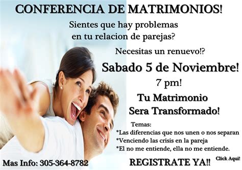 Conferencia De Matrimonios Tickets Sat Nov 5 2011 At 7 00 PM