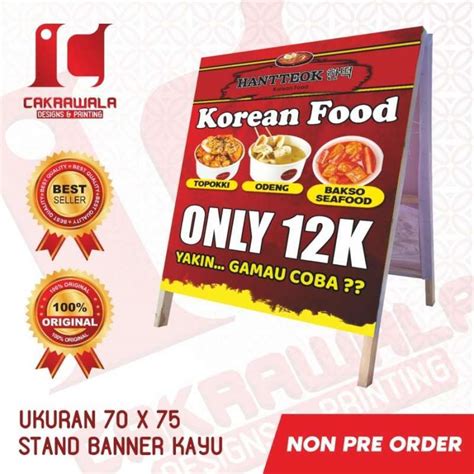 Jual STAND BANNER KAYU UKURAN 70 X 75 STANDING BANNER KAYU UNTUK