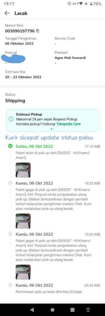 Sicepat Menolak Kirim Paket Dengan Alasan Yang Tidak Bisa Dibuktikan