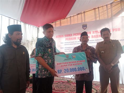 Dinas Perkim Berkolaborasi Dengan Baznas OKU Timur Launching Program