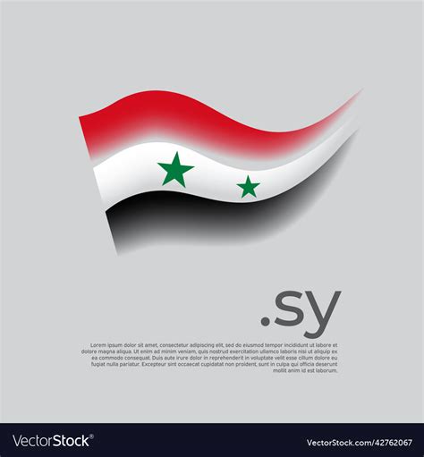 Syria flag stripes colors of the syrian Royalty Free Vector