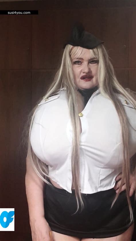 Wearing A Policecostume She Is Teasing With A Stick Showing Huge Tits And Pussy Giving