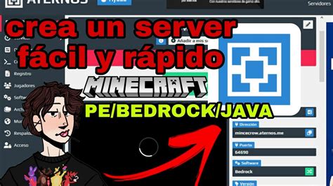 Como Crear Un Servidor En Aternos Minecraft Pe Bredrock Y Java