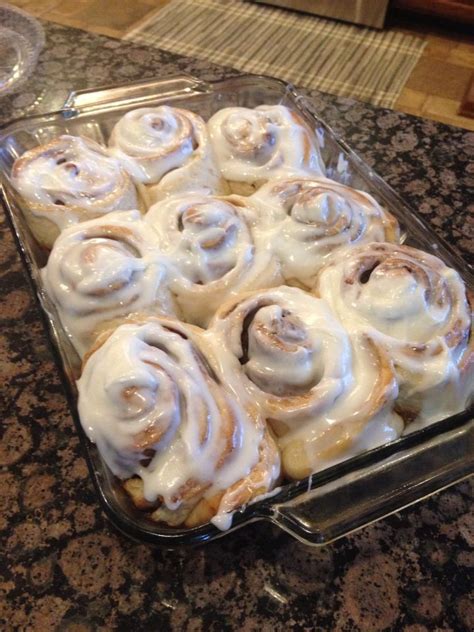 Fresh Baked Cinnamon Rolls Food Cravings Filling Food Cafe Food