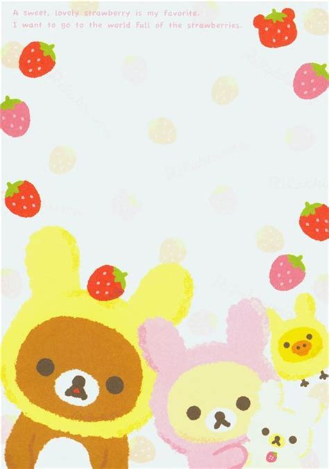 Kawai World Kawaii Cartas Fondo De Pantalla De Rilakkuma Papel