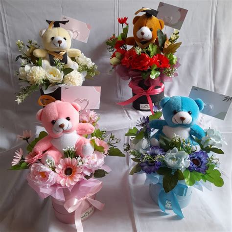 Jual Buket Bunga And Boneka Wisuda Bloom Boxbloom Box Flowers And Teddy