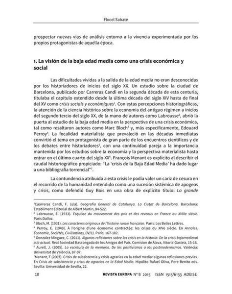 La baja edad media como una crisis en la historia Mundo histórico uDocz