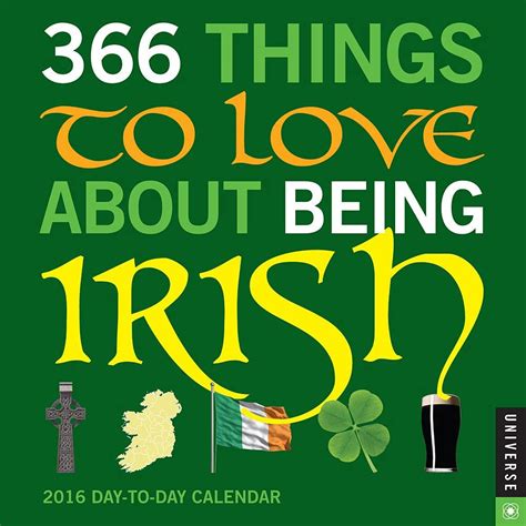 365 Things To Love About Being Irish Desk Calendar Irish Quotes