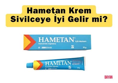 Hametan Sivilceye Yi Gelir Mi